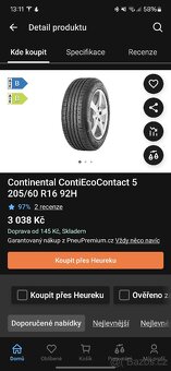 140. Letní pneumatiky Continental 205/60/16 - 10