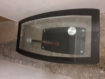 stolek konferenční sklo kov 120x64 cm - 10
