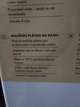 Nové malířské plátno na rámu 4 kusy. - 10