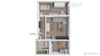 Prodej byt 2+1, 43㎡ - 10
