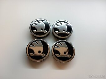 Středové krytky Škoda chrom, 56x52mm - 10