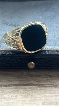 Krásný panský zlatý prsten 585 - 10