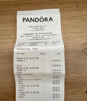 PANDORA náramek, přívěsek, čistící sada a otevírač na šperky - 10