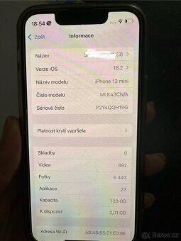 Iphone 13 mini 128 GB stav A - 10