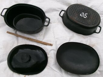 prodám příslušenství k vojenské kuchyni - velké modře smalto - 10