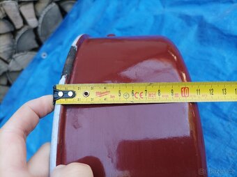 Smaltovaný červenohnědý hrnec, průměr 30 cm - 10