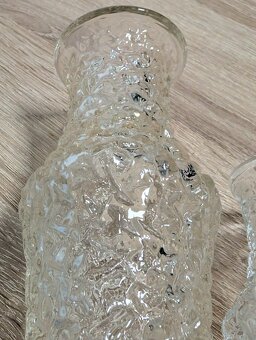 2 ks retro skleněné vázy, Václav Hanuš. - 10