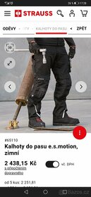 Engelbert strauss e.s.motion vel. 66 kalhoty do pasu  zimní - 10