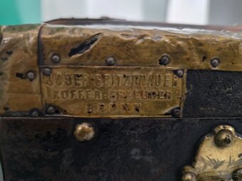 KRASNA STARÝ LODNÍ KUFR  / TRUHLA - 10