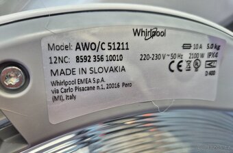 WHIRLPOOL A+ PRAČKA ZÁRUKA DOPRAVA INSTALACE PŘEDVEDENÍ - 10