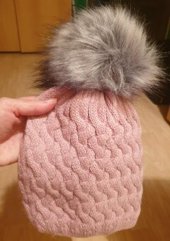 Zimní čepice-mix, bílá souprava čepice+šály z H&M - 10