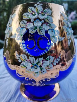 Velké modré skleněné číše - 10