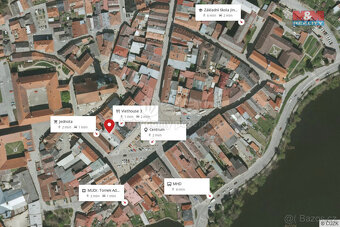 Pronájem bytu 1+kk, 25 m², Jindřichův Hradec, ul. nám. Míru - 10