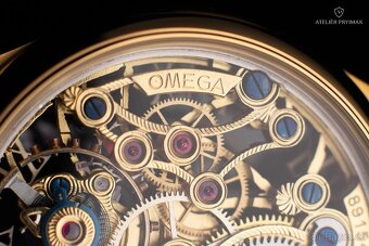 Exkluzivní starožitné skeletové hodinky OMEGA 1938 - 10