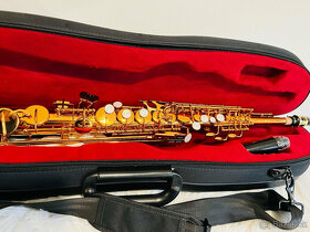 Predám nový B- soprán saxofón kópia-Henri Selmer, farba kráľ - 10