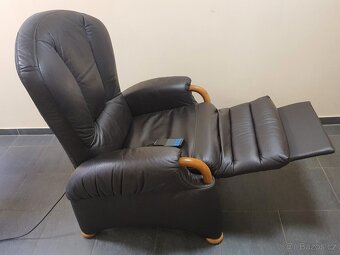 LUXUS relax kůže TV křeslo el.polohování - 10