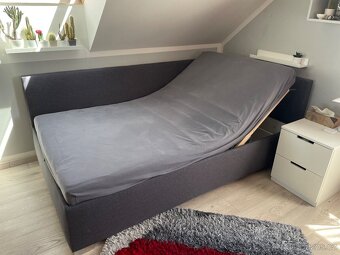 Prodám rohovou postel Blanář – textil, 212 × 120 × 80 cm - 10