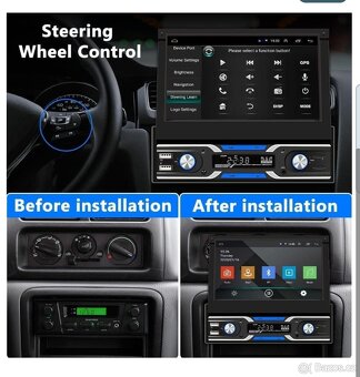 Autorádio s výsuvným displejem 7" Apple car, android auto , - 10