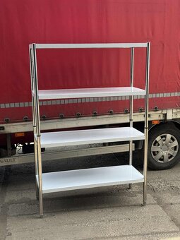 Nerezový regál 4 policový 120x50x180cm - 10