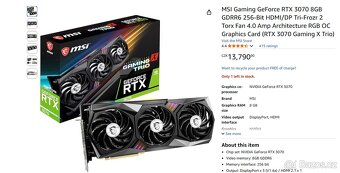 Herní PC Rtx 3070 / Ryzen 7 5700X / 32g - 10