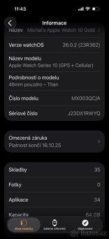 Apple Watch Series 10 46mm zlatý titan + milánský tah | TOP - 10