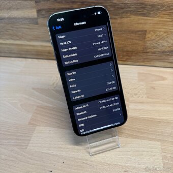 iPhone 14 Pro 256GB, fialový, 98% baterie (rok záruka) - 10