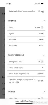 Myčka nádobí Candy H CF 3C7LFX nerez - 10