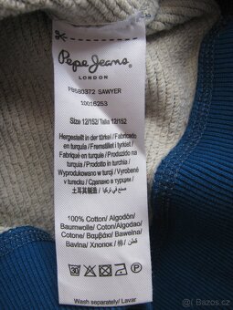 Chlapecká modrá mikina, střik PEPE JEANS - 10