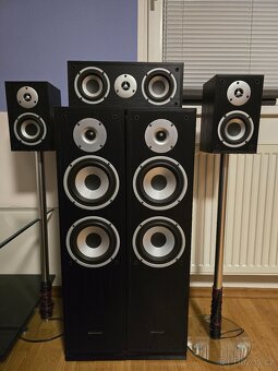 AV receiver DENON, sloupové reproduktory, aktivní subwoofer - 10