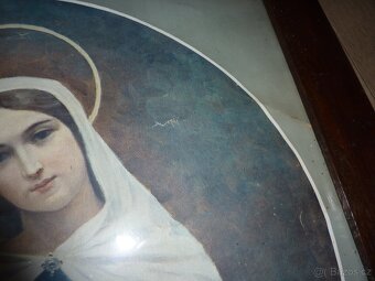 Svatý obraz Madonna v dřevěném rámu - 10