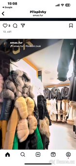 Dámská bundička Emas Leather&fur Fur vel.L - 10