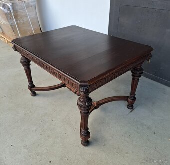 Starožitná masivní jídelní souprava - 10