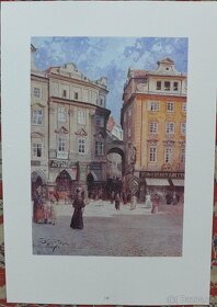 Václav Jansa - Sada 12 akvarelů ze staré Prahy - 10