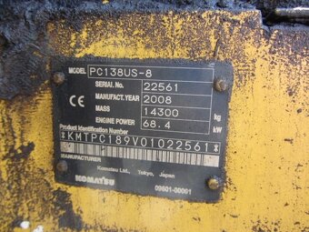 Pásový bagr KOMATSU PC 138-8 US - 10