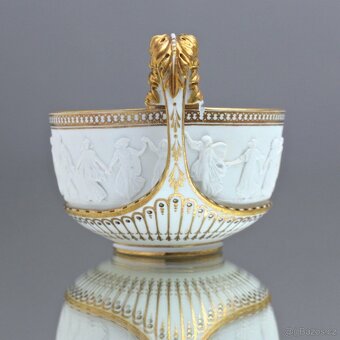 Míšeňský, kolem roku 1800, vzácný hrnek s reliéfem z Wedgwoo - 10