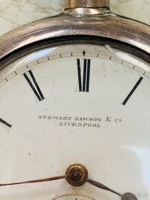 Masivní stříbrné britské hodinky Stewart Daw, Hmotnost 120 g - 10