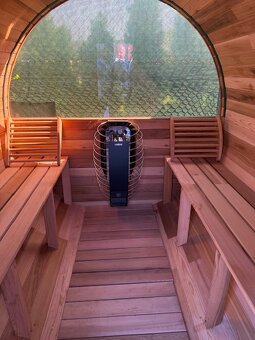 Luxusní Fínska sauna z cedru pro 4-6 osob s panoram.oknem - 10