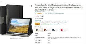 pouzdro kryt na tablet mobil Antbox iPad 10.2'' Case černé - 10