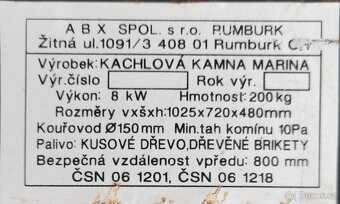 Prodám krbová kamna - 10