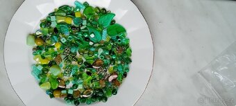 Skleněné korálky mix, české, 250g, 13 barev mixů - 10