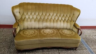 Gauč, sedačka, rustikální nábytek, masív, semiš - 10