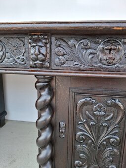 Unikátní viktoriánský psací stůl GREEN MAN - 10