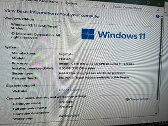 Nevyužívaný,hotový a kompletní rychlý PC i3-10105+8G+SSD - 10