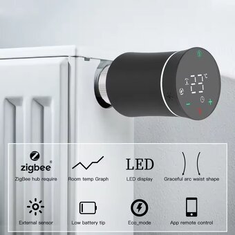 Zigbee 6ks RTV hlavice + 6ks teploměr+vlhkoměr - 10
