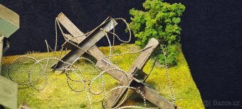 Velké, staré DIORÁMA tanku T34 - 10