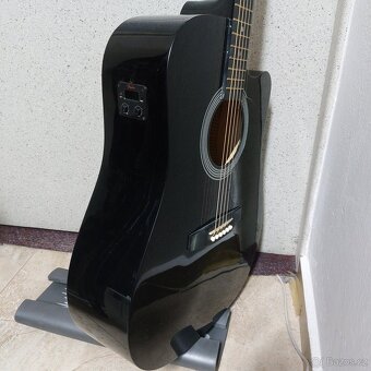 Elektro-akustická kytara Squier Fender SA-105CE, krásný stav - 10