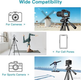 nový stativ max 160cm 200kč, tripod stativ Victiv P50 320kč - 10