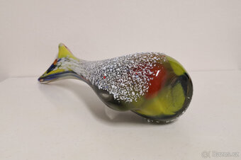 Luxusná umelecká váza z hútneho skla ryba - 10