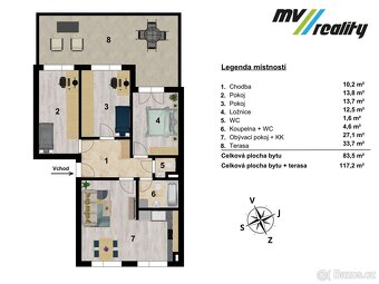 Lysá nad Labem, prodej bytu 4+kk s terasou - 117 m2, okres N - 10