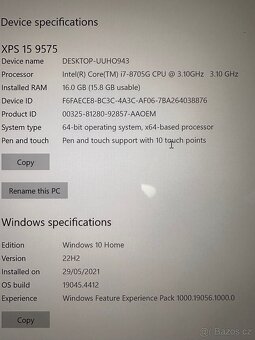 Notebook Dell XPS 15 i7 16GB 1TB SSD - 10
